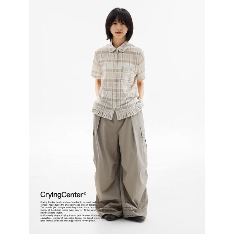 CryingCenter เสื้อเชิ้ตแขนสั้น Lace Short Sleeve Shirt
