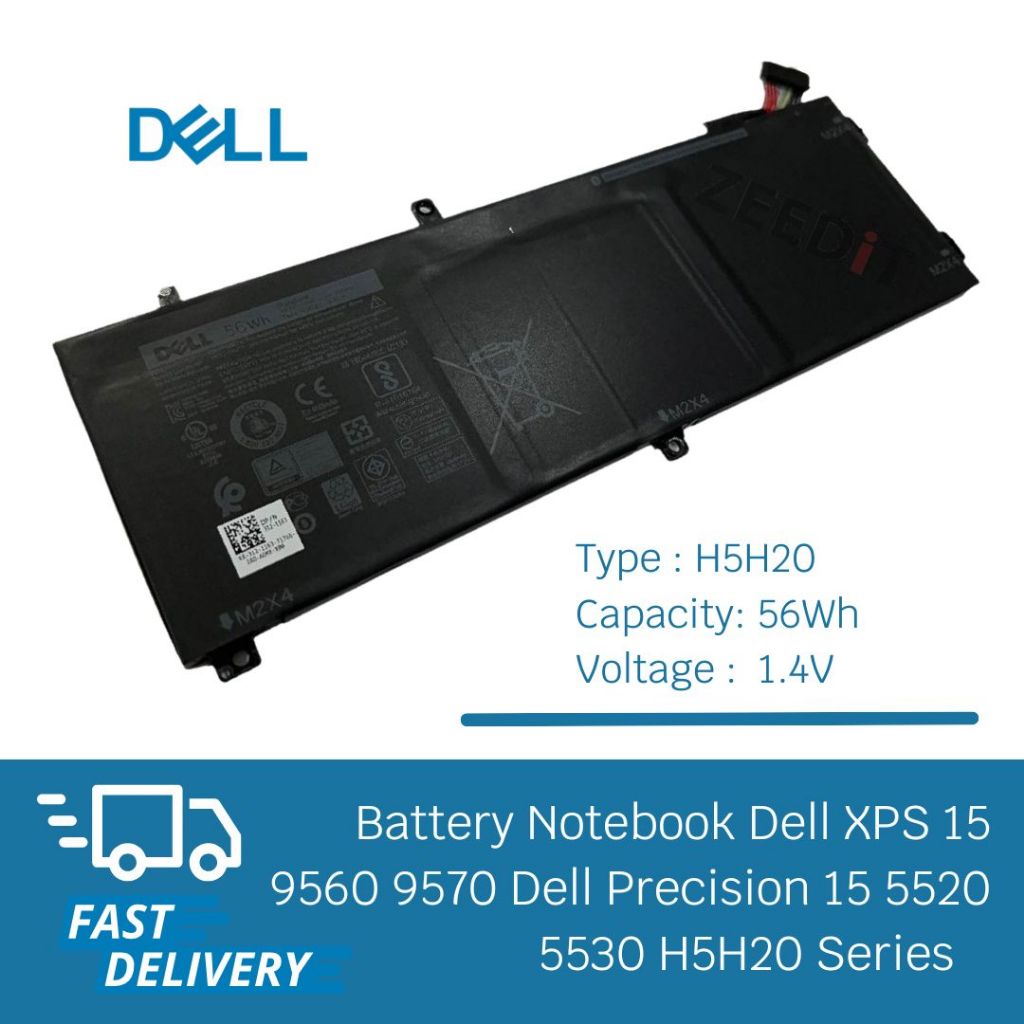 แบตเตอรี่ โน๊ตบุ๊ค Battery Notebook Dell XPS 15 9560 9570 Dell Precision 15 5520 5530 Series H5H20 เ