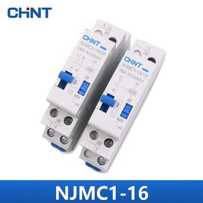 CHINT Impulse Pulse Signal Relay NJMC1-16/1P 2P 3P 4P DC24V AC220V 16A