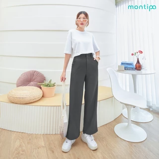 Montipa กางเกงทรงกระบอกกลาง ตะขอและซิปหน้า ผ้าComfort 51PWZ24