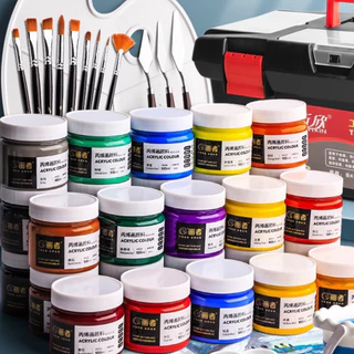 สีอะคริลิค สีเพ้นท์ ขนาด 100ml สีกันน้ำ Color สีสำหรับเด็กและผู้ใหญ่ วาดภาพ DIY หลากหลายสี พร้อมส่งในไทย