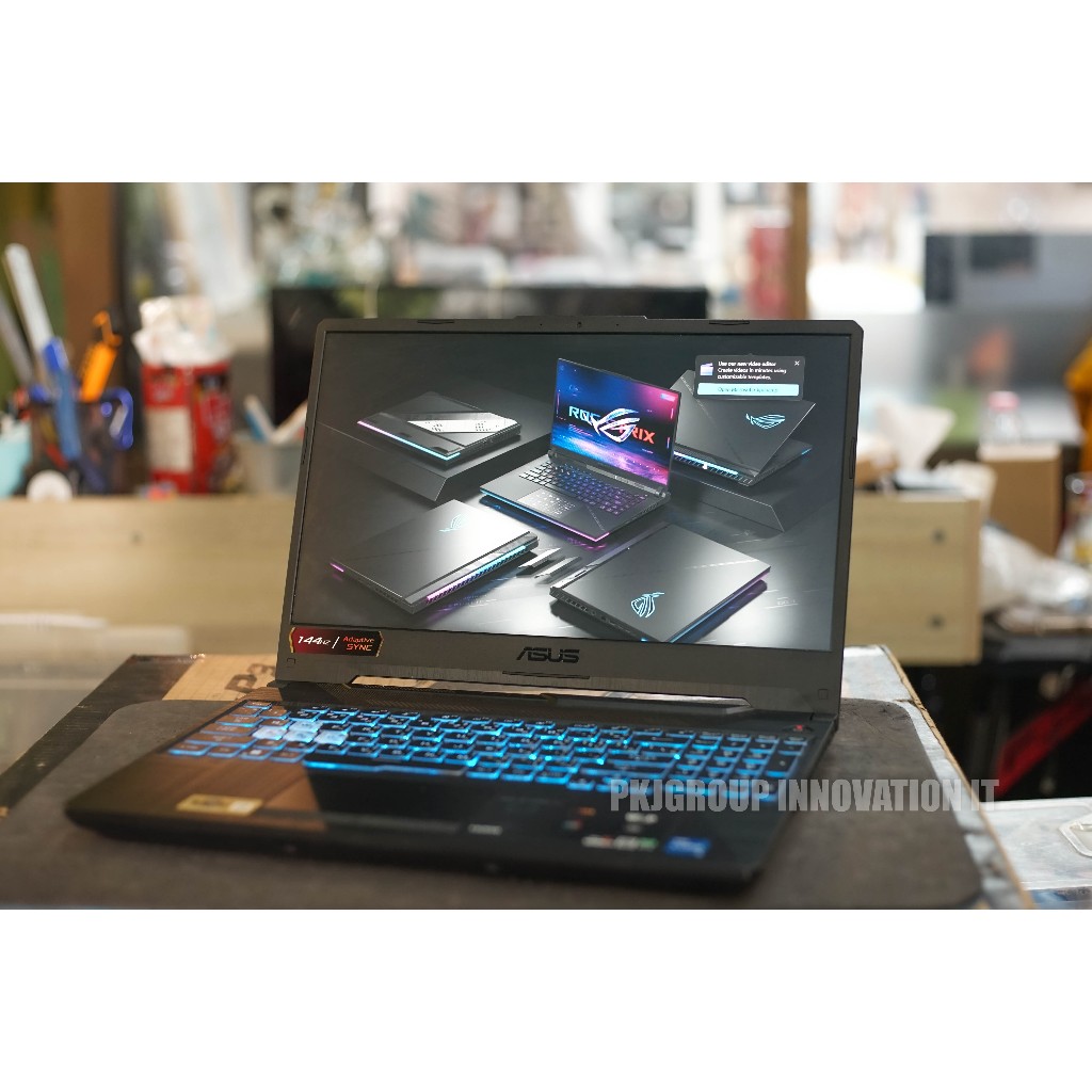 โน๊ตบุ๊คเล่นเกมมือสอง Asus TUF FX506HC-HN111W i5-11400H RAM 8 GB M.2 512 GB RTX3050