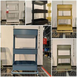 IKEA รถเข็น RÅSKOG / NORRÅVA ฝากล่องไม้ไผ่ (36x26 ซม.)