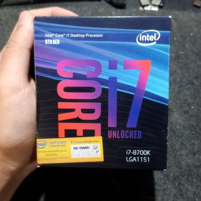 cpu มือสอง intel core i7 8700k 6c/12t 95w (1151v2)