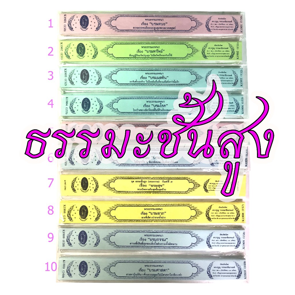 กัณฑ์เทศน์เดี่ยว ในชุด ธรรมะชั้นสูง(บรมธรรม) เลือกได้ 10กัณฑ์ สำนักพิมพ์พุทธลีลา