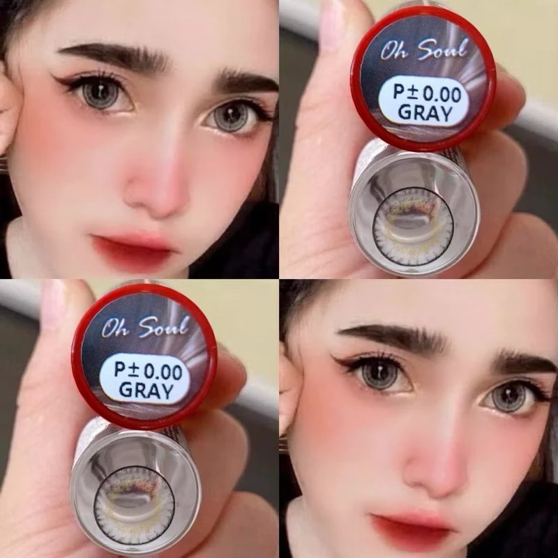 บิ๊กอาย คอนแทคเลนส์ Bigeye gray สีเทา ตาโตลายขายดี แถมตลับทุกคู่