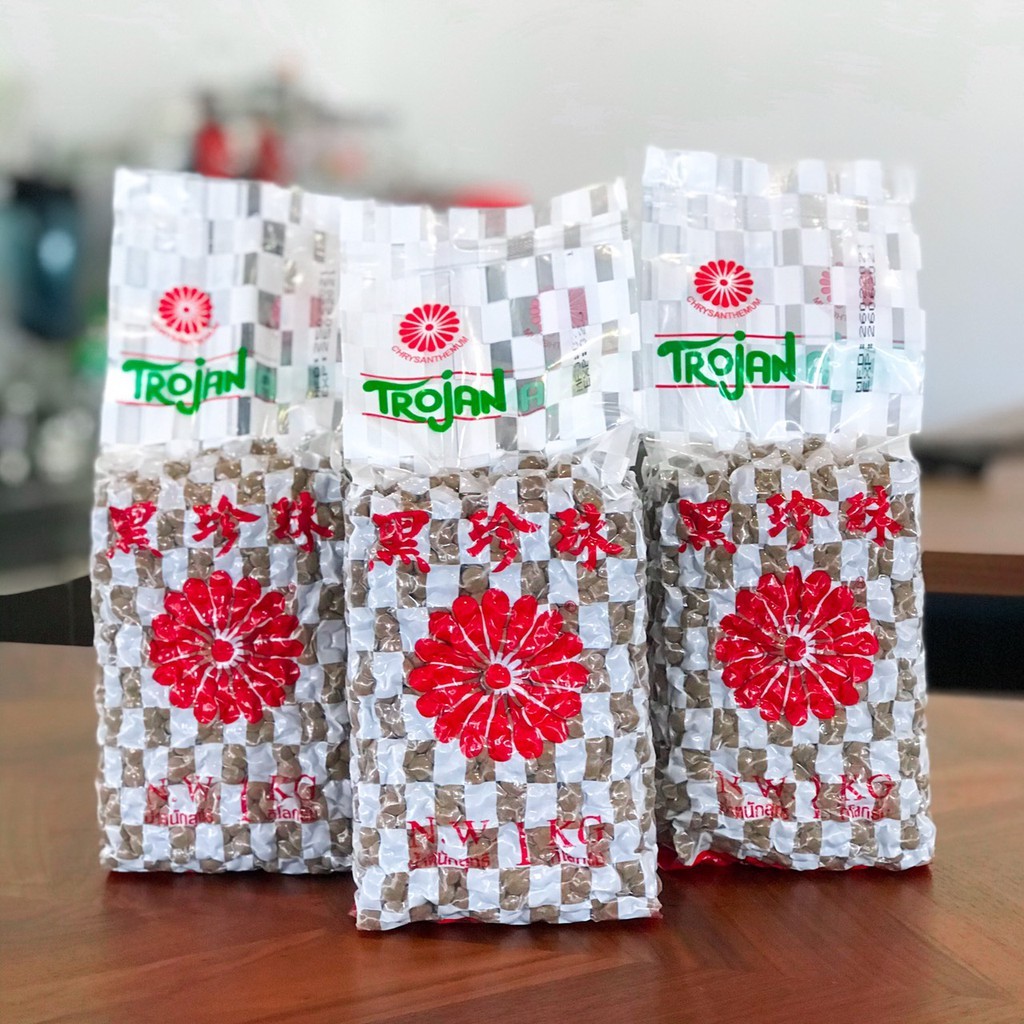 เม็ดไข่มุกสีดำ แบรนด์ โตรจัน 1ลัง(18ถุง) ( Bubble Tea ) เม็ดไข่มุกดิบสีดำ ไข่มุกสีทอง ไข่มุกชานม