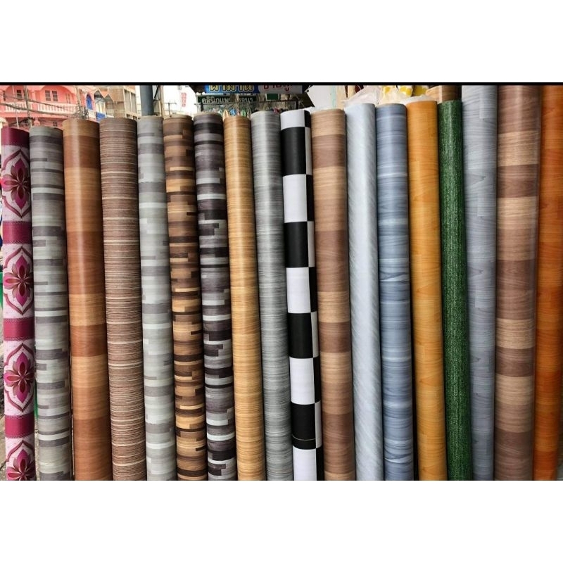 เสื่อน้ำมัน แบบหนา (ยกม้วน) ผิวด้าน หนา 0.8 มิล ด้านหลังเป็นยาง ทนทาน ปูเรียบสนิท