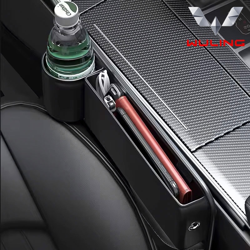 WULING Binguo EV Air EV กล่องจัดเก็บของสำหรับช่องว่างระหว่างเบาะรถยนต์ พร้อมที่วางแก้วน้ำ