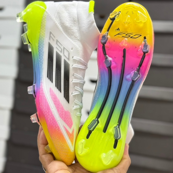 รองเท้า ฟุตบอล สตั๊ด Adidas F50 สายสปีด หุ้มข้อ ถ่ายจากสินค้าจริง มีปลายทาง ใส่ไม่ได้เปลี่ยนได้ แถม 