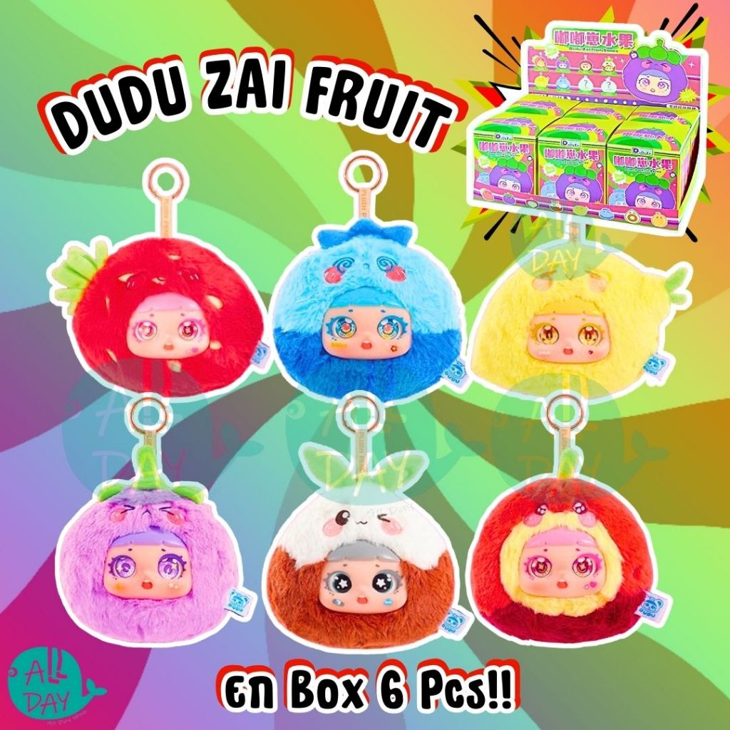 กล่องจุ่ม DUDUZAL FRUITS (1จุ่ม 1 ตัว  )ซีรีย์ผลไม้ ของแท้100% พวงกุญแจตุ๊กตา ขนนิ่มน่ารักมีซองซีนมีการ์ดลุ้นซีเครท