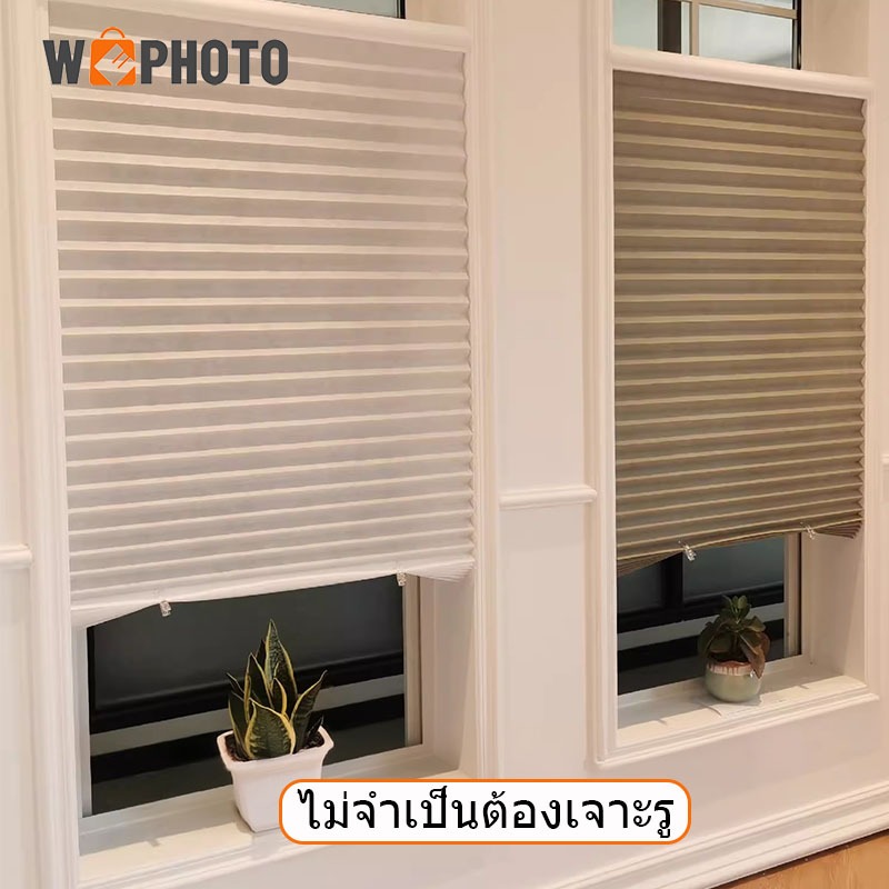 มู่ลี่สำหรับหน้าต่าง ม่านจีบ ไร้สาย Shade กรองแสง Shades สำหรับห้องน้ำห้องครัวสำนักงาน ผ้าม่านสำหรับ windows