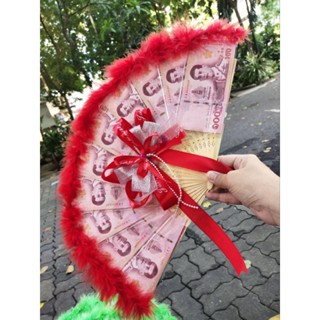 พัดใส่เงิน 10 ใบ พัดจีน พัดเปล่า พัดปัจฉิม รับปริญญา บัณฑิตน…