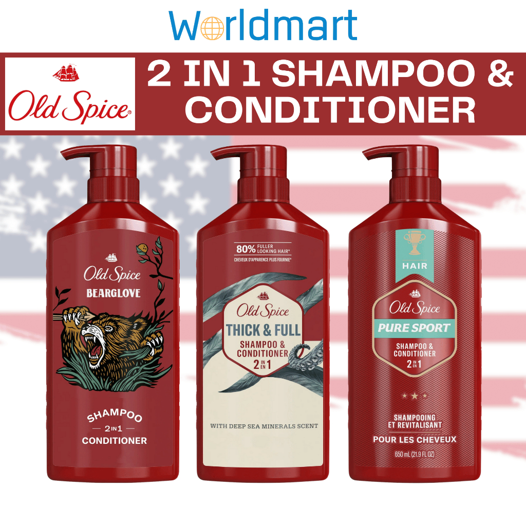 Old Spice Shampoo & Conditioner 2IN1 แชมพู/ครีมนวด 2in1 (พร้อมส่ง) สินค้านำเข้าจาก USA ของแท้100%