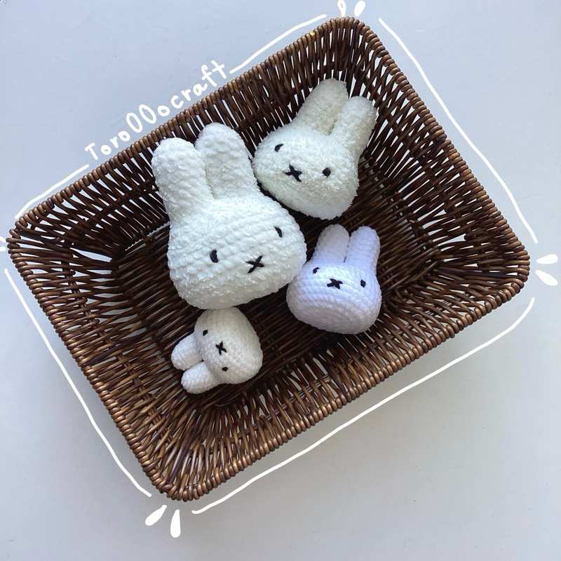 ตุ๊กตาถัก ไหมพรม พวงกุญแจกระต่ายผลไม้