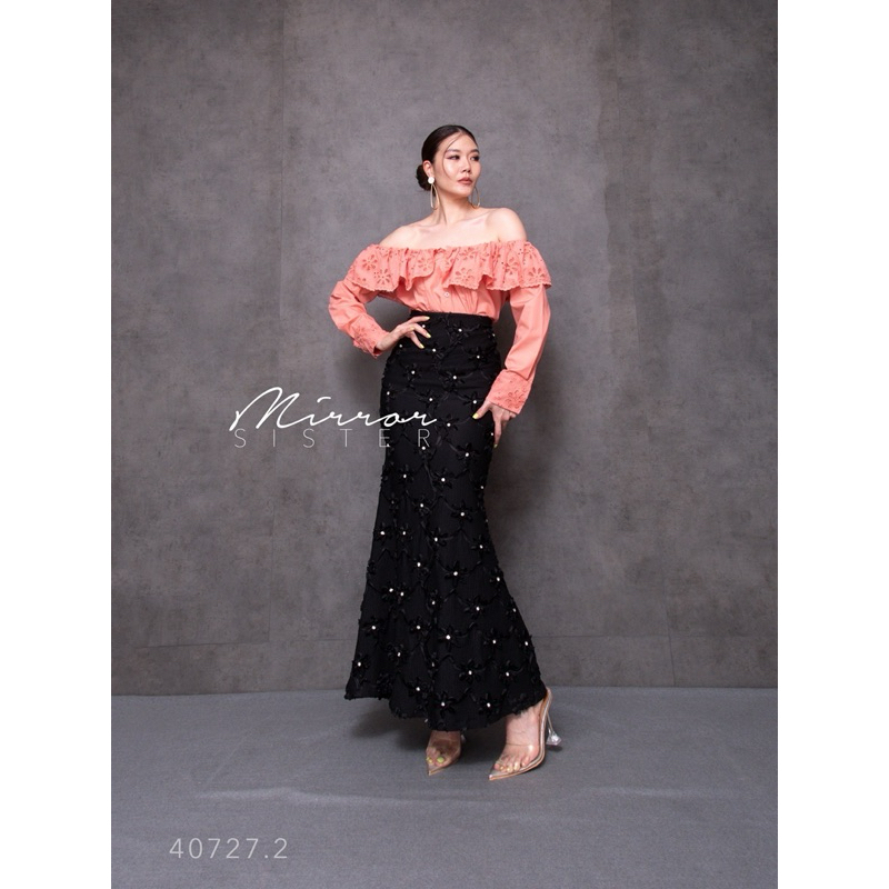 🎟️••MiRRoRSiSTER's oLiGio JeWeL&FLoRAL MaXiSKiRT••สวยจึ้งPReMiuMสุด..!! กระโปรงยาวทรงหางปลา