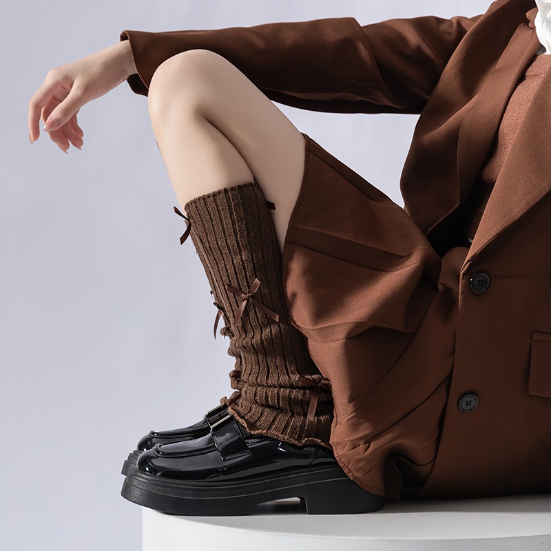MIX’S SOCKS ถุงเท้าวินเทจ แบบสวมมีผูกโบว์ น่ารัก ถุงเท้าแฟชั่นญี่ปุ่น เวียดนาม