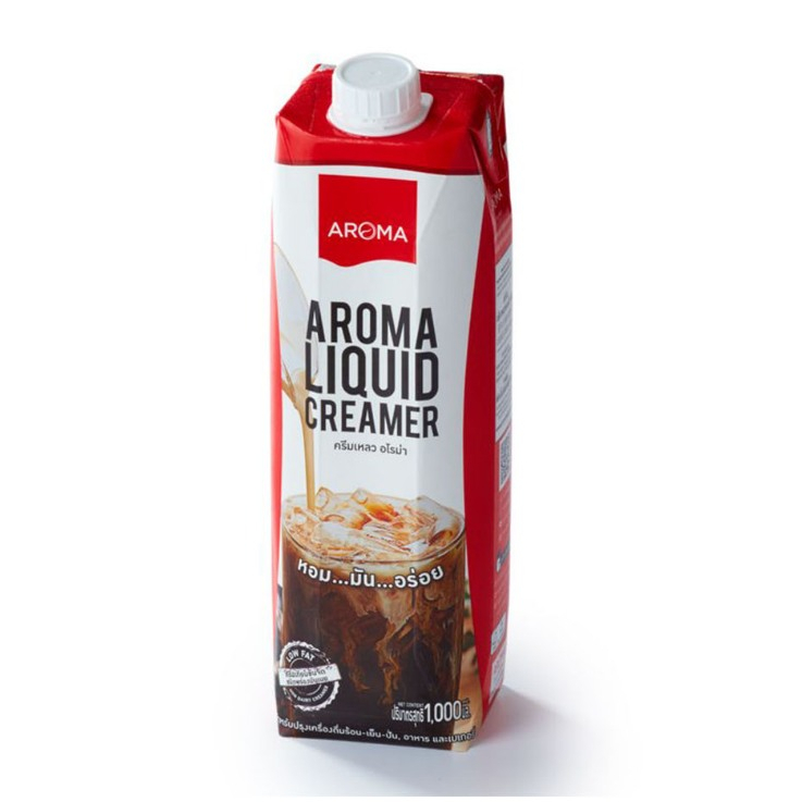 Aroma ครีมเหลว อโรม่า (ครีมเทียมข้นจืด ชนิดพร่องมันเนย) (Aroma Liquid Creamer) (1,000 มล./1 กล