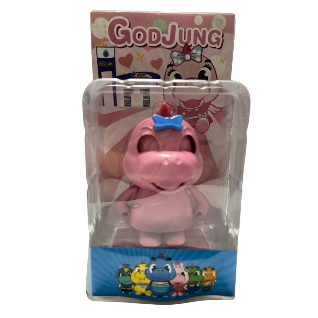 GODJUNG สีชมพู ตุ๊กตา โมเดล ก๊อดจัง จาก ปตท. ก๊อดจิ แฟมิลี่คอลเลคชั่น Godji Family Toy Collection