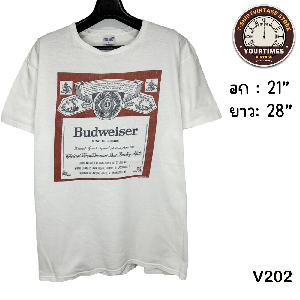 เสื้อยืดมือสอง Budweiser ตอกปี 2018