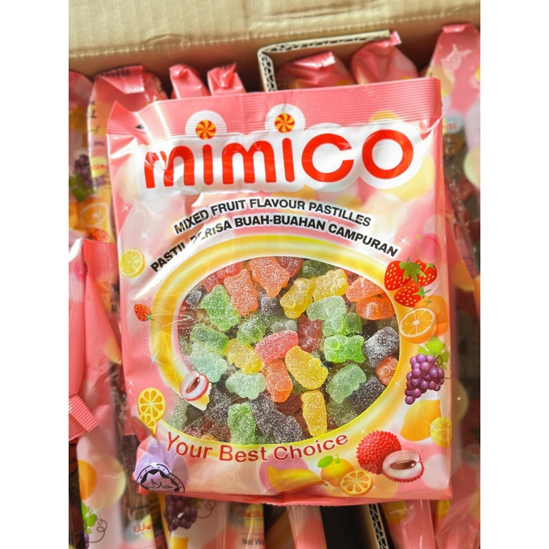 Mimico เยลลี่ดรอป(ห่อใหญ่) ขนาด 700 กรัม คละลายรูปเยลลี่ ขนมนำเข้า ร้านค้าไทยสินค้าพร้อมส่ง