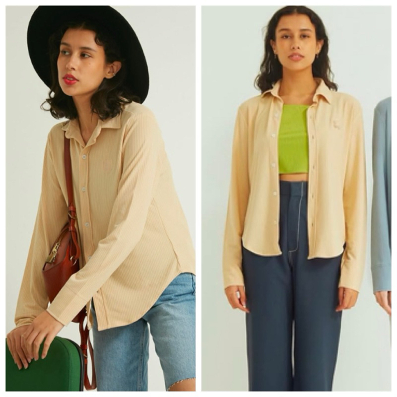 alter and beyond : S blazer cadican เสื้อเชิ้ต แขนยาว สีครีม