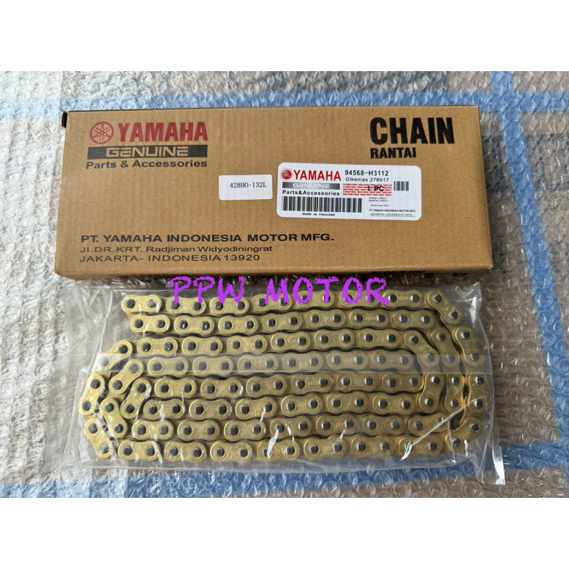 รวมโซ่ YAMAHA O-RING HEAVY DUTY สีทองนอก 428-132L
