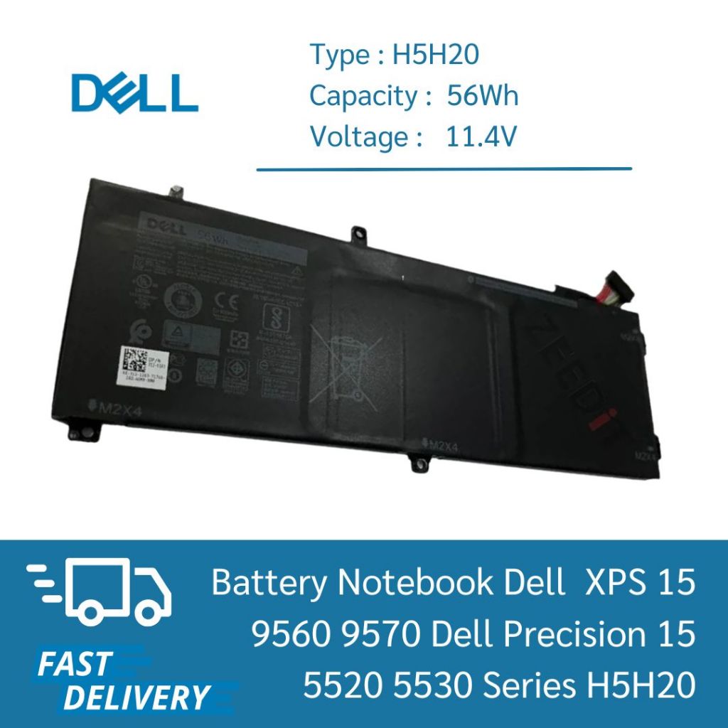 แบตเตอรี่ โน๊ตบุ๊ค Battery Notebook Dell XPS 15 9560 9570 Dell Precision 15 5520 5530 Series H5H20  