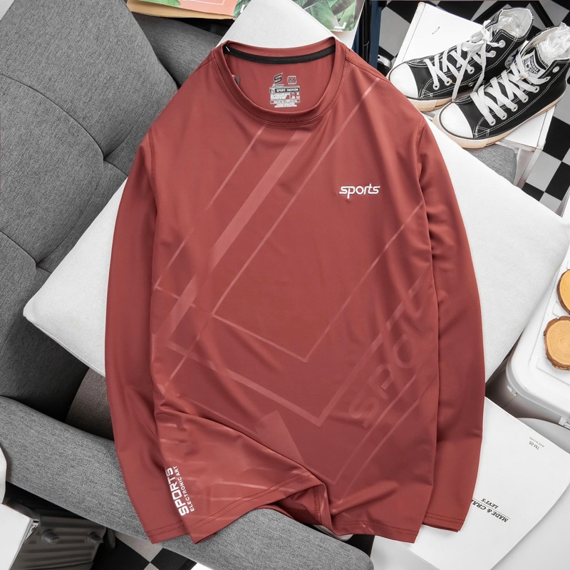 พร้อมส่ง! เสื้อกีฬาแขนยาว SPORTS เสื้อบอลแขนยาว เสื้อสปอร์ต มีครบไซด์ผ้านิ่มใส่สบายใส่ออกกำลังกาย ระบายความร้อนได้ดี