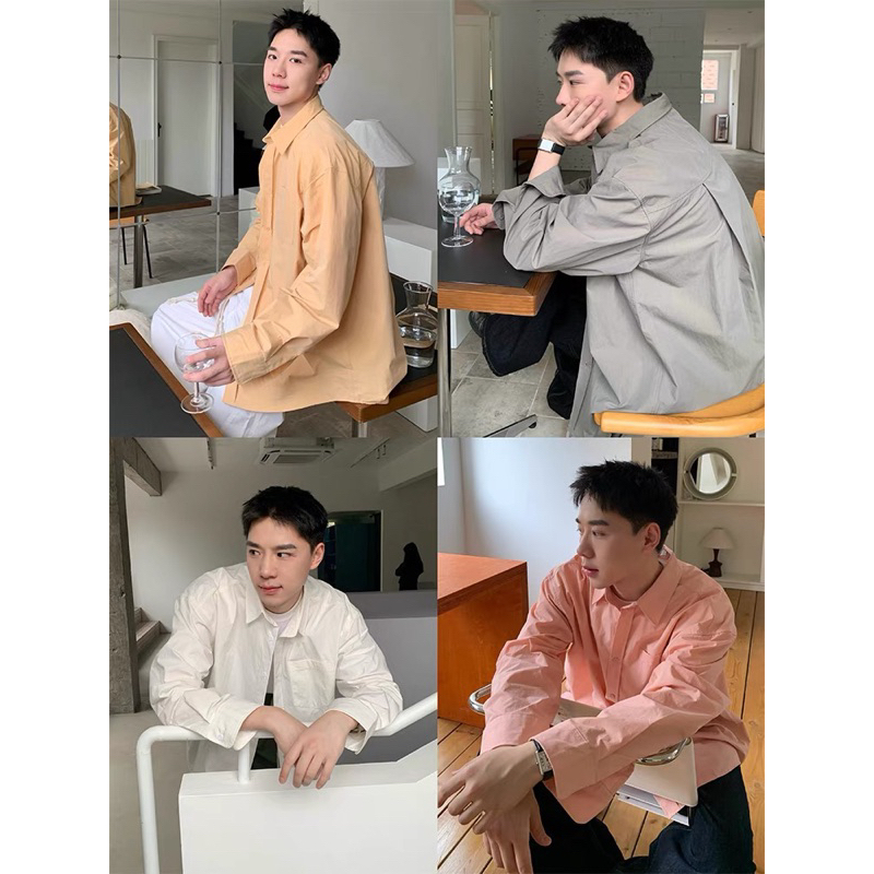 WIFE OVERSIZED COTTON SHIRT เสื้อเชิ้ตแขนยาว ทรงโอเวอร์ไซส์ A6