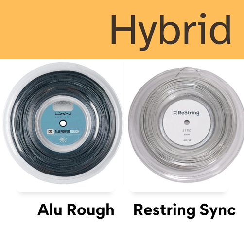 เอ็นเทนนิสไฮบริด Luxilon Alu Power Rough / Restring Sync (ตัดแบ่ง)