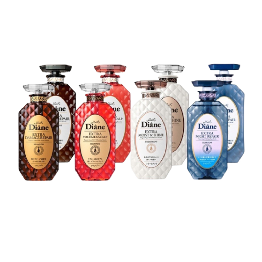 [แพ็คคู่] Moist Diane Shampoo+Treatment แชมพู+ครีมนวด ปราศจากซัลเฟต ซิลิโคน 450 ml