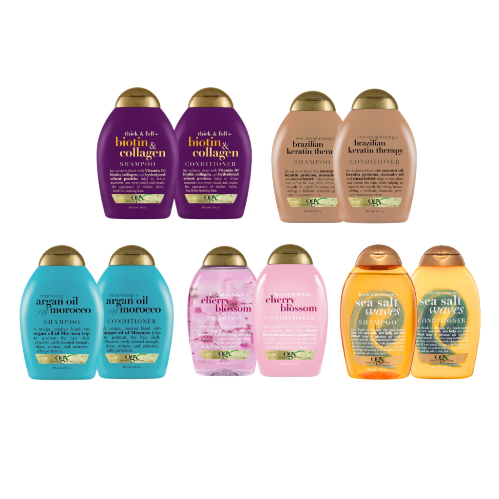 OGX  แชมพู + ครีมนวด โอจีเอ็กซ์ ปราศจากซัลเฟต  385 ml เซ็ตคู่