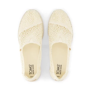 TOMS รองเท้าลำลองผู้หญิง สลิปออน รุ่น Alpargata Plus Natural Moroccan Crochet (CG) รองเท้าลิขสิทธิ์แท้