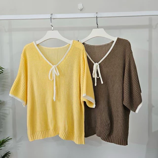 A2เสื้อไหมพรมคอวี อก40-54ผ้านิ่มใส่สบาย