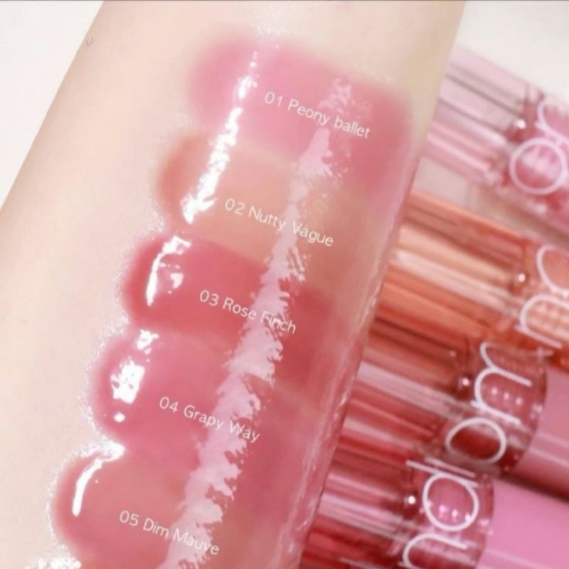 ลิปกลอส ROM&ND Glasting Color Gloss #02 Nutty Vague (รุ่นลิซ่าใช้)