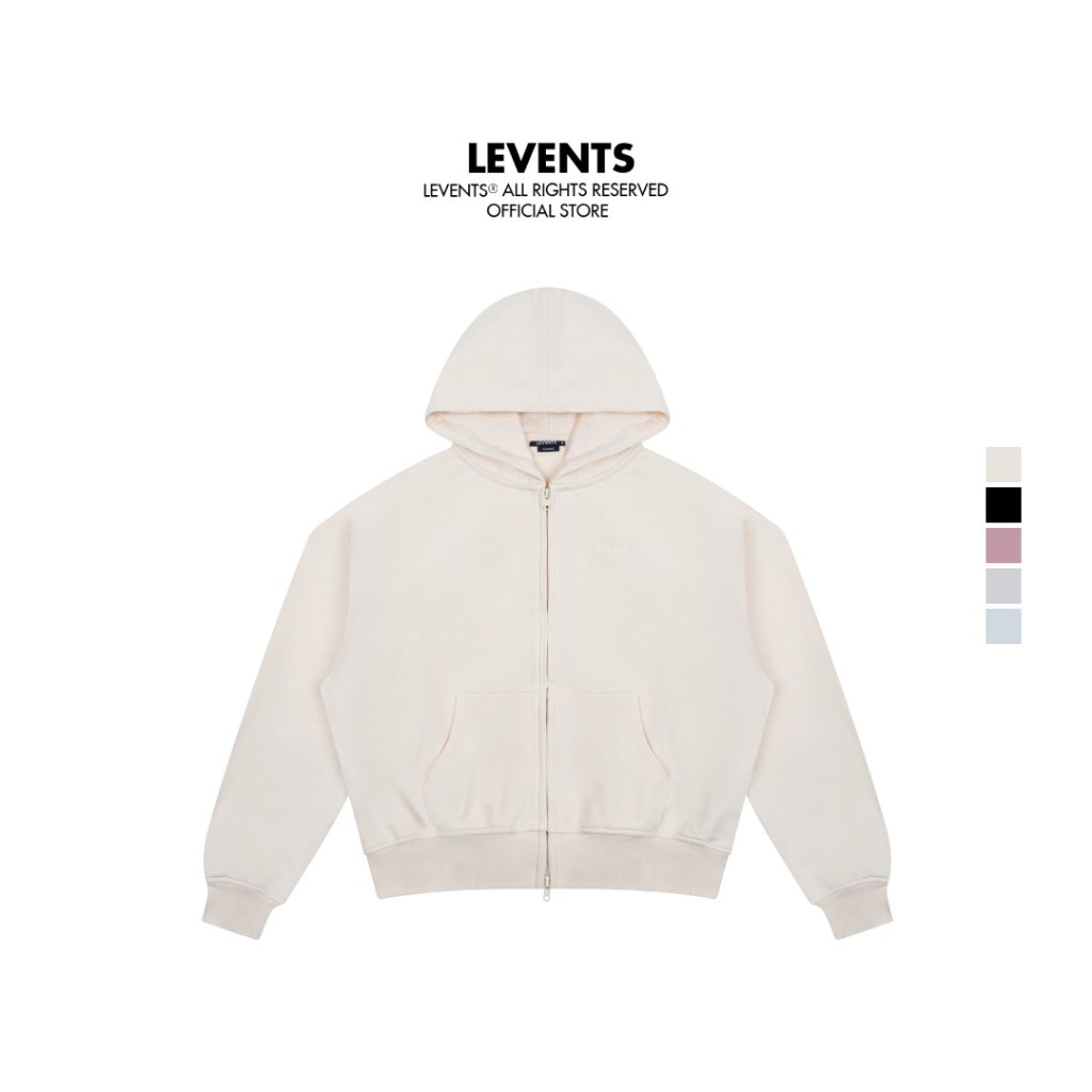 Levents® Classic Zipper Hoodie Boxy 2.0 เสื้อฮู้ดทรง Boxy 2.0 ผ้าหนา สวมใส่สบาย
