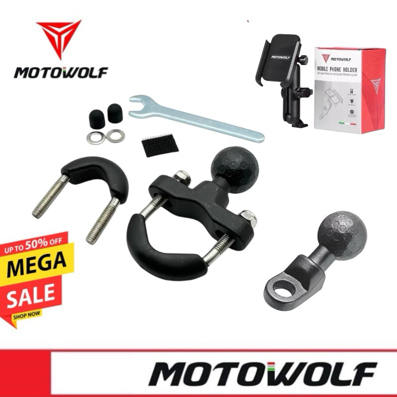 MOTOWOLF MDL 2821 Spare Part อะไหล่สำหรับที่จับมือถือรุ่น 2821 (หัวบอลขนาด 20 มม.)