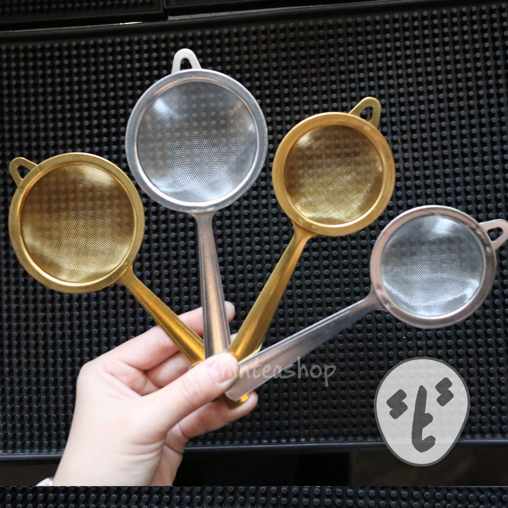 กระชอนร่อนผงชา Matcha Sifter ตะแกรงร่อนมัทฉะ สีทอง สีเงินสแตนเลส ขนาดพอดีมือ