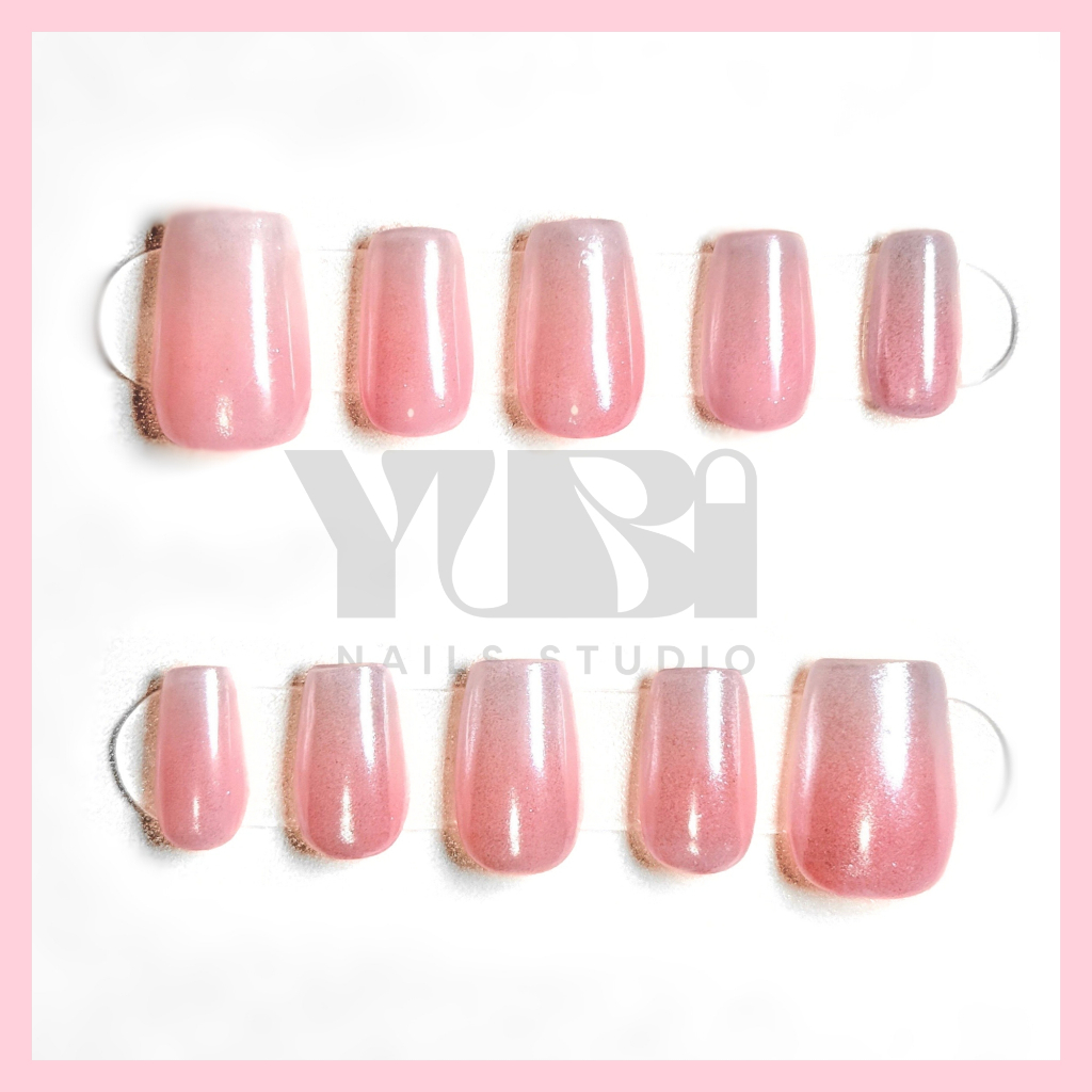 Yubi.Studio - เล็บปลอม สีเจลแท้ สีโทนสุขภาพดี เลือกทรงและไซส์ได้ ฟรีอุปกรณ์ กล่องเล็บ