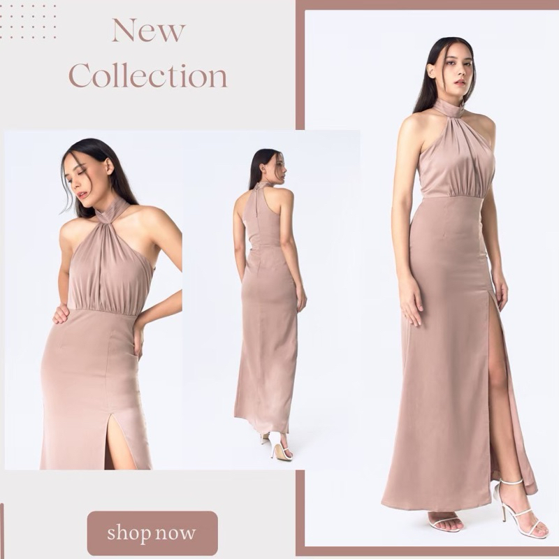 เดรสรุ่นคอเอียง 7 สี มีถึงs - 6xl พร้อมส่ง‼️