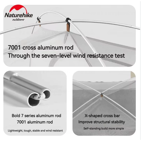 NATUREHIKE CNK2300ZP024 Ultralight Tent 2P/3P thumbnail 7