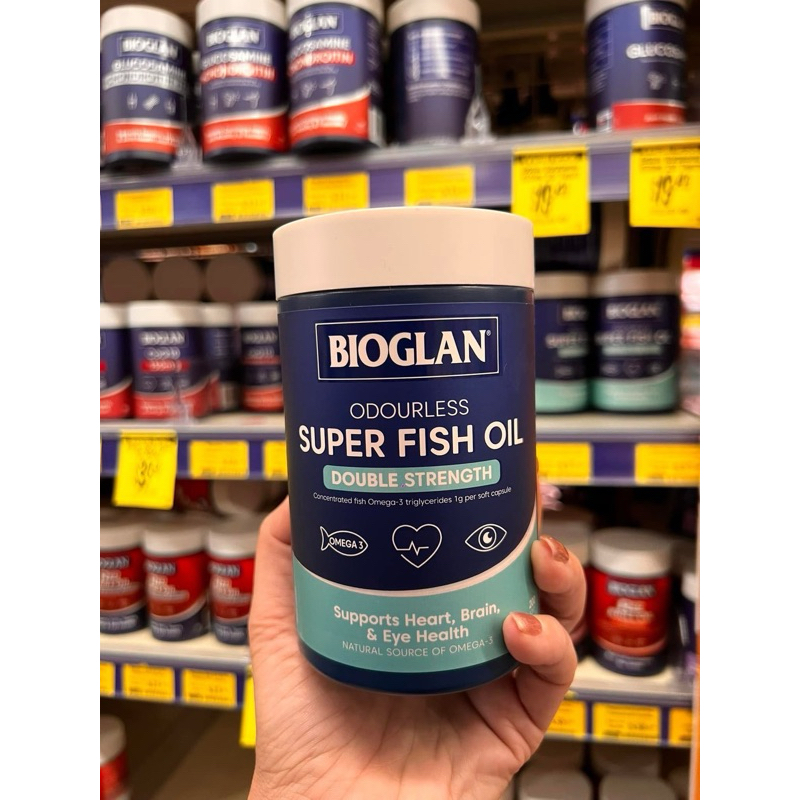 ไบโอแกลน FISH OILเข้มข้น2เท่า200ซอฟเจลบำรุงสายตาหัวใจกระดูก EXP.2028