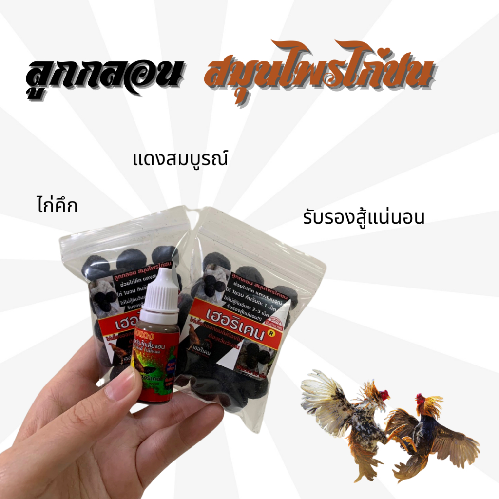 ลูกกลอนเลี้ยงไก่ชน 50เม็ดแถมฟรี ทองแดงเลี้ยงชน10cc สำหรับเลี้ยงไก่ชน แดง คึก สมบูรณ์ บินดี ไก่สู้ ราคา ถูกที่สุด ดีลบีเคเค แกลเลอรีภาพที่ 2