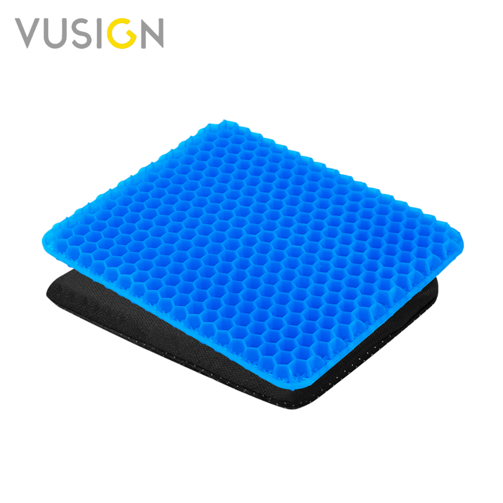 Vusign เบาะเจลรองนั่ง เบาะเจลรังผึ้ง เบาะรองนั่งในรถยนต์ เพื่อสุขภาพ ลดอาการปวดเมื่อย Cushion
