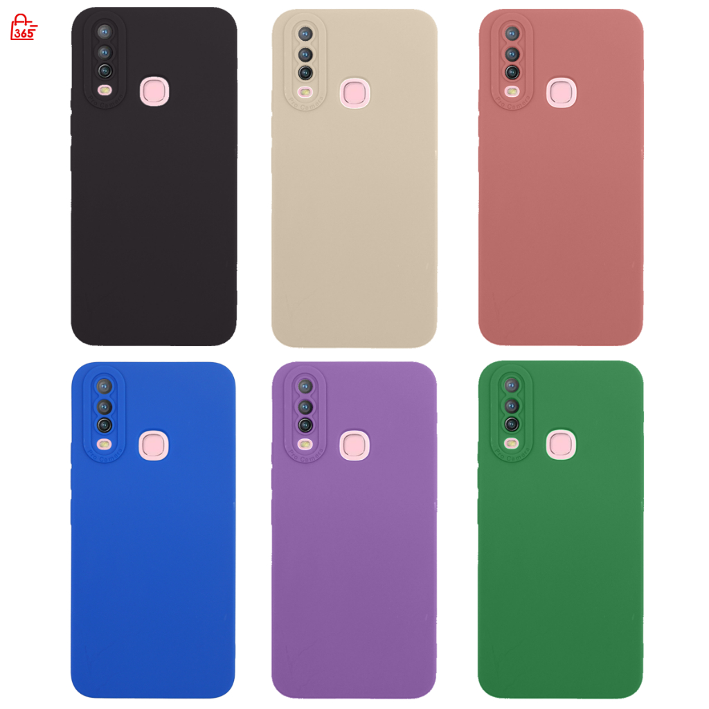 เคส สำหรับ Vivo Y12 Y15 2020 Y17 VIVO 1901 1902 1904 เคสซิลิโคนนิ่ม กันกล้อง TPU สีพื้น