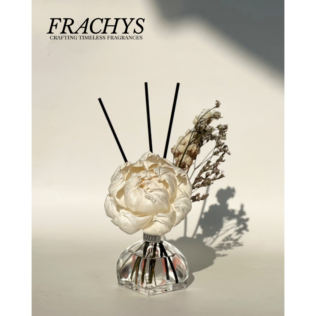 FRACHYS ก้านไม้หอมปรับอากาศ เสริมดวงตรุษจีน  Sola Wood Flower ดอกโบตั๋น Peony Reed Diffuser 50ml. - รูปที่ 4