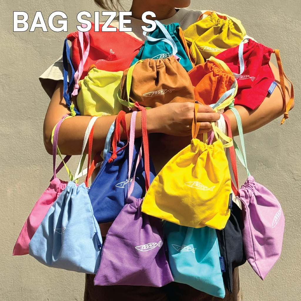 Sardine - ถุงผ้าหูรูด กระเป๋าผ้า กระเป๋าหูรูด ผ้าฝ้าย 100% (Tote Bag)