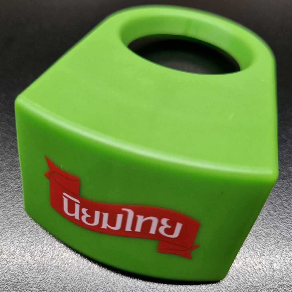 คลิปหนีบคว่ำขวดพลาสติกนิยมไทย สีเขียวเกี่ยวทรัพย์