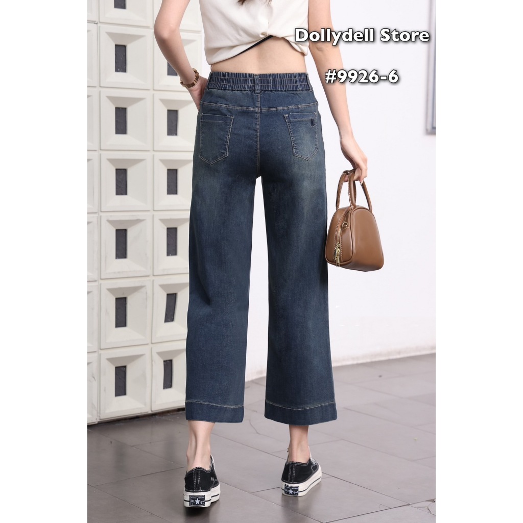 กางเกงยีนส์ 8 ส่วนเอวยางยืดใส่เที่ยวผู้หญิงดอลลี่ รุ่น#9926 มี3สี เนื้อผ้าคุณภาพดียืดได้ ใส่สบายทรงสวย - รูปที่ 7